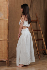 Wrap Muslin Skirt White