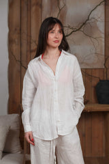 Linen Woman Shirt White