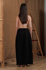 Wrap Muslin Skirt Black